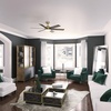 image:imageHunter Donatella Indoor Ceiling Fan Standard Mount 52 inch Luxe Gold  with LED Light and Remote Control Quiet 6 Blades For Bedroom Living Room Kitchen 51852