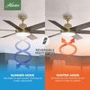 image:imageHunter Donatella Indoor Ceiling Fan Standard Mount 52 inch Luxe Gold  with LED Light and Remote Control Quiet 6 Blades For Bedroom Living Room Kitchen 51852