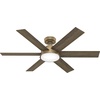image:imageHunter Donatella Indoor Ceiling Fan Standard Mount 52 inch Luxe Gold  with LED Light and Remote Control Quiet 6 Blades For Bedroom Living Room Kitchen 51852