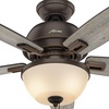 image:imageHunter Donegan Indoor Ceiling Fan with LED Light and Pull Chain Control 44 BronzeDark