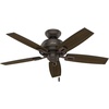 image:imageHunter Donegan Indoor Ceiling Fan with LED Light and Pull Chain Control 44 BronzeDark