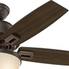 image:imageHunter Donegan Indoor Ceiling Fan with LED Light and Pull Chain Control 44 BronzeDark