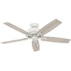 image:imageHunter Donegan Indoor Ceiling Fan with LED Light and Pull Chain Control 52 Fresh White