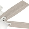 image:imageHunter Donegan Indoor Ceiling Fan with LED Light and Pull Chain Control 52 Fresh White