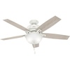 image:imageHunter Donegan Indoor Ceiling Fan with LED Light and Pull Chain Control 52 Fresh White
