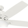 image:imageHunter Donegan Indoor Ceiling Fan with LED Light and Pull Chain Control 52 Fresh White