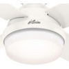 image:imageHunter Fan 44 inch Low Profile Fresh White IndoorOutdoor Ceiling Fan with Light Kit and Remote Control Renewed