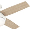 image:imageHunter Fan 44 inch Low Profile Fresh White IndoorOutdoor Ceiling Fan with Light Kit and Remote Control Renewed