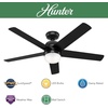image:imageHunter Fan 52 inch Casual Matte Black Outdoor Ceiling Fan with LED Light Kit Renewed