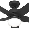 image:imageHunter Fan 52 inch Casual Matte Black Outdoor Ceiling Fan with LED Light Kit Renewed