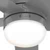 image:imageHunter Fan 52 inch Casual Quartz Grey Outdoor Ceiling Fan with LED Light Kit Renewed