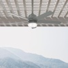 image:imageHunter Fan 52 inch Casual Quartz Grey Outdoor Ceiling Fan with LED Light Kit Renewed