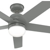 image:imageHunter Fan 52 inch Casual Quartz Grey Outdoor Ceiling Fan with LED Light Kit Renewed