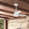 image:imageHunter Fan 52 inch Ceiling Fan with Light Outdoor or Indoor White Ceiling Fan for Porch Living Room Office Kitchen Garage 3 Blades Renewed