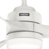 image:imageHunter Fan 52 inch Ceiling Fan with Light Outdoor or Indoor White Ceiling Fan for Porch Living Room Office Kitchen Garage 3 Blades Renewed