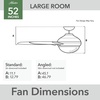 image:imageHunter Fan 52 inch Ceiling Fan with Light Outdoor or Indoor White Ceiling Fan with Remote for Porch Living Room Office Kitchen Garage 3 Blades Renewed