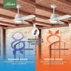 image:imageHunter Fan 52 inch Ceiling Fan with Light Outdoor or Indoor White Ceiling Fan with Remote for Porch Living Room Office Kitchen Garage 3 Blades Renewed