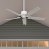 image:imageHunter Fan 52 inch Ceiling Fan with No Light Outdoor or Indoor Matte White Ceiling Fan with Pull Chain for Porch Living Room Office Kitchen Garage 5 Blades Renewed