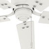 image:imageHunter Fan 52 inch Ceiling Fan with No Light Outdoor or Indoor Matte White Ceiling Fan with Pull Chain for Porch Living Room Office Kitchen Garage 5 Blades Renewed