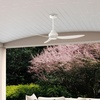 image:imageHunter Fan 52 inch Ceiling Fan with No Light Outdoor or Indoor Matte White Ceiling Fan with Remote for Porch Living Room Office Kitchen Garage 3 Blades Renewed