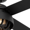 image:imageHunter Fan 52 inch Contemporary Matte Black Outdoor Ceiling Fan with LED Light Kit and Pull Chain Renewed