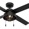 image:imageHunter Fan 52 inch Contemporary Matte Black Outdoor Ceiling Fan with LED Light Kit and Pull Chain Renewed
