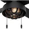 image:imageHunter Fan 52 inch Contemporary Matte Black Outdoor Ceiling Fan with LED Light Kit and Pull Chain Renewed