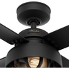 image:imageHunter Fan 52 inch Contemporary Matte Black Outdoor Ceiling Fan with LED Light Kit and Pull Chain Renewed