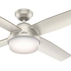 image:imageHunter Fan 52 inch Contemporary Matte Nickel IndoorOutdoor Ceiling Fan with LED Light Kit and Remote Control Renewed
