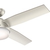 image:imageHunter Fan 52 inch Contemporary Matte Nickel IndoorOutdoor Ceiling Fan with LED Light Kit and Remote Control Renewed