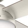 image:imageHunter Fan 52 inch Contemporary Matte Nickel IndoorOutdoor Ceiling Fan with LED Light Kit and Remote Control Renewed