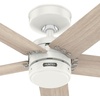 image:imageHunter Fan 52 inch Fresh White IndoorOutdoor Ceiling Fan with 5 Blades for Patios Bedroom Living Room Office Kitchen Renewed CC5C29C29