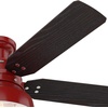 image:imageHunter Fan 52 inch Low Profile Barn Red IndoorOutdoor Ceiling Fan with Light Kit Renewed