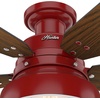image:imageHunter Fan 52 inch Low Profile Barn Red IndoorOutdoor Ceiling Fan with Light Kit Renewed