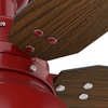 image:imageHunter Fan 52 inch Low Profile Barn Red IndoorOutdoor Ceiling Fan with Light Kit Renewed
