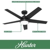 image:imageHunter Fan 52 inch Matte Black IndoorOutdoor Ceiling Fan with Light for Bedroom Living Room Office Basement Kitchen Patio CC5C25C89 RenewedMatte Black