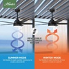 image:imageHunter Fan 52 inch Matte Black IndoorOutdoor Ceiling Fan with Light for Bedroom Living Room Office Basement Kitchen Patio CC5C25C89 RenewedMatte Black