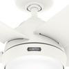 image:imageHunter Fan 52 inch Matte Black IndoorOutdoor Ceiling Fan with Light for Bedroom Living Room Office Basement Kitchen Patio CC5C25C89 RenewedWhite