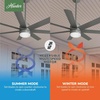 image:imageHunter Fan 52 inch Matte Silver IndoorOutdoor Ceiling Fan with Light and Remote Control for Bedroom Living Room Office Basement Kitchen Patio CC5C23C76 Renewed