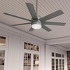 image:imageHunter Fan 52 inch Matte Silver IndoorOutdoor Ceiling Fan with Light and Remote Control for Bedroom Living Room Office Basement Kitchen Patio CC5C23C76 Renewed
