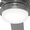 image:imageHunter Fan 52 inch Matte Silver IndoorOutdoor Ceiling Fan with Light and Remote Control for Bedroom Living Room Office Basement Kitchen Patio CC5C23C76 Renewed