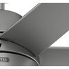 image:imageHunter Fan 60 inch Casual Matte Silver IndoorOutdoor Ceiling Fan with Lights for Patio Farmhouse Bedroom Living RoomFamily Room Dining Room Kitchen Office Renewed