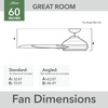 image:imageHunter Fan 60 inch Fresh White IndoorOutdoor Ceiling Fan with Remote Control for Living Room Bedroom Farmhouse Patios Kitchen Renewed CC5C27C67
