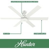 image:imageHunter Fan 60 inch Fresh White IndoorOutdoor Ceiling Fan with Remote Control for Living Room Bedroom Farmhouse Patios Kitchen Renewed CC5C27C67