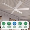 image:imageHunter Fan 60 inch Fresh White IndoorOutdoor Ceiling Fan with Remote Control for Living Room Bedroom Farmhouse Patios Kitchen Renewed CC5C27C67