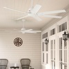 image:imageHunter Fan 60 inch Matte White IndoorOutdoor Ceiling Fan with 7 Baldes for Living Room Bedroom Farmhouse Porch Renewed