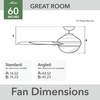 image:imageHunter Fan 60 inch Matte White IndoorOutdoor Ceiling Fan with 7 Baldes for Living Room Bedroom Farmhouse Porch Renewed