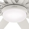 image:imageHunter Fan 72 inch Casual Matte White Finish Outdoor Ceiling Fan with LED Light Kit Renewed