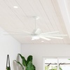 image:imageHunter Fan 72 inch Casual Matte White Finish Outdoor Ceiling Fan with LED Light Kit Renewed