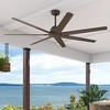 image:imageHunter Fan 72 inch Ceiling Fan with No Light Outdoor or Indoor Matte Bronze Ceiling Fan for Porch Living Room Office Kitchen Garage 7 Blades Renewed